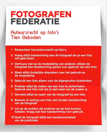 FotografenFederatie richtlijnen FotografenFederatie richtlijnen